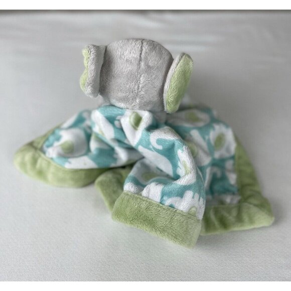 Carters Green Elephant Security Blanket Lovey With Soft Plush Elephant Print Des - Picture 2 of 8